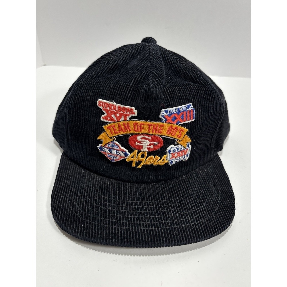 49ers San Francisco Team of the 80s 4 Super Bowl Champs Corduroy Hat‎ Cap Amapro